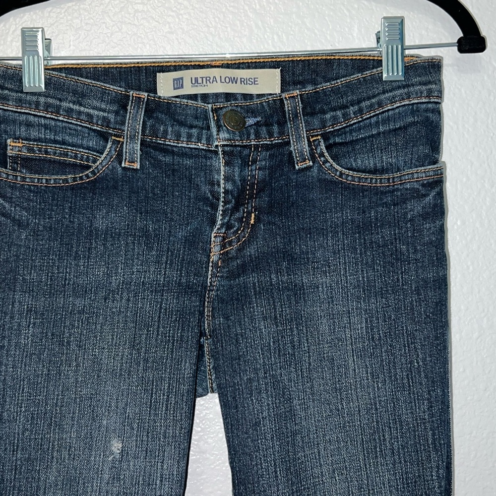 GAP Dark Indigo Straight Leg Jeans 0 R - Picture 2 of 4